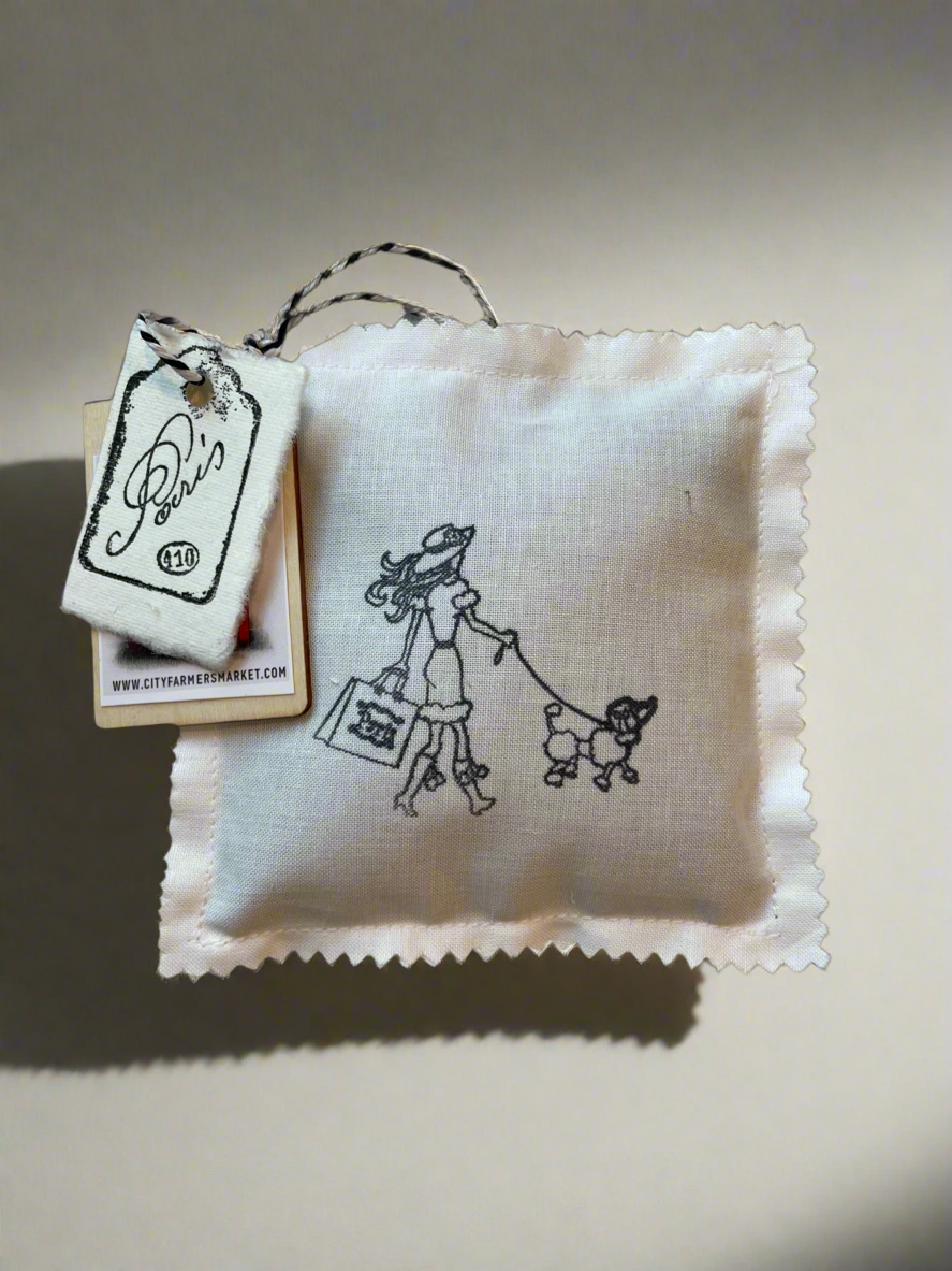 Walk in Paris Lavender Sachet 5”x5”
