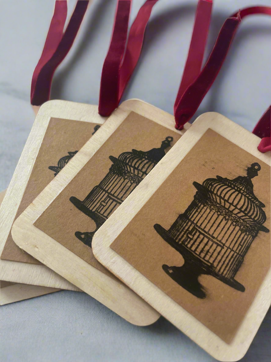 Birdcage Tags Set of 4