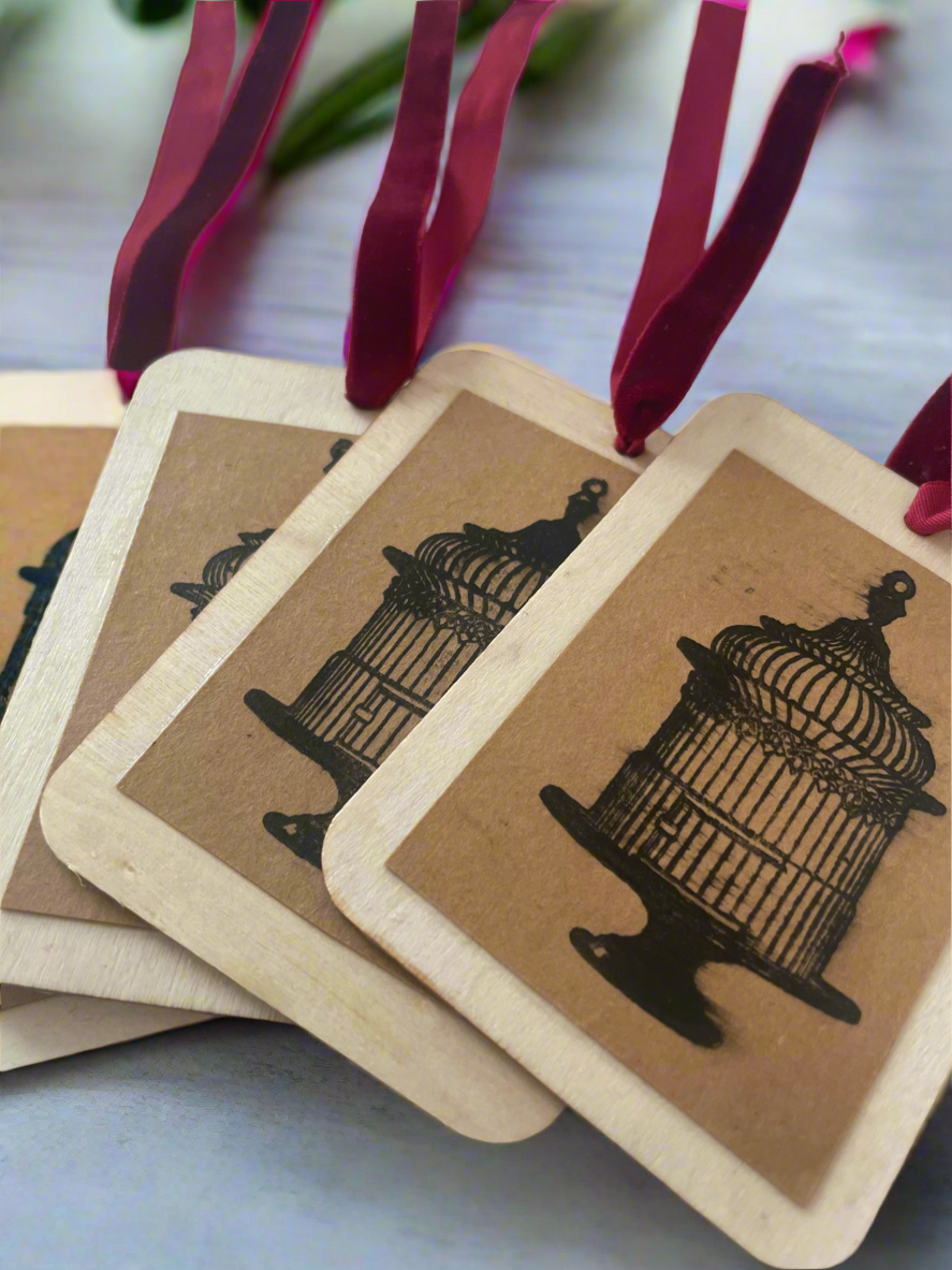 Birdcage Tags Set of 4