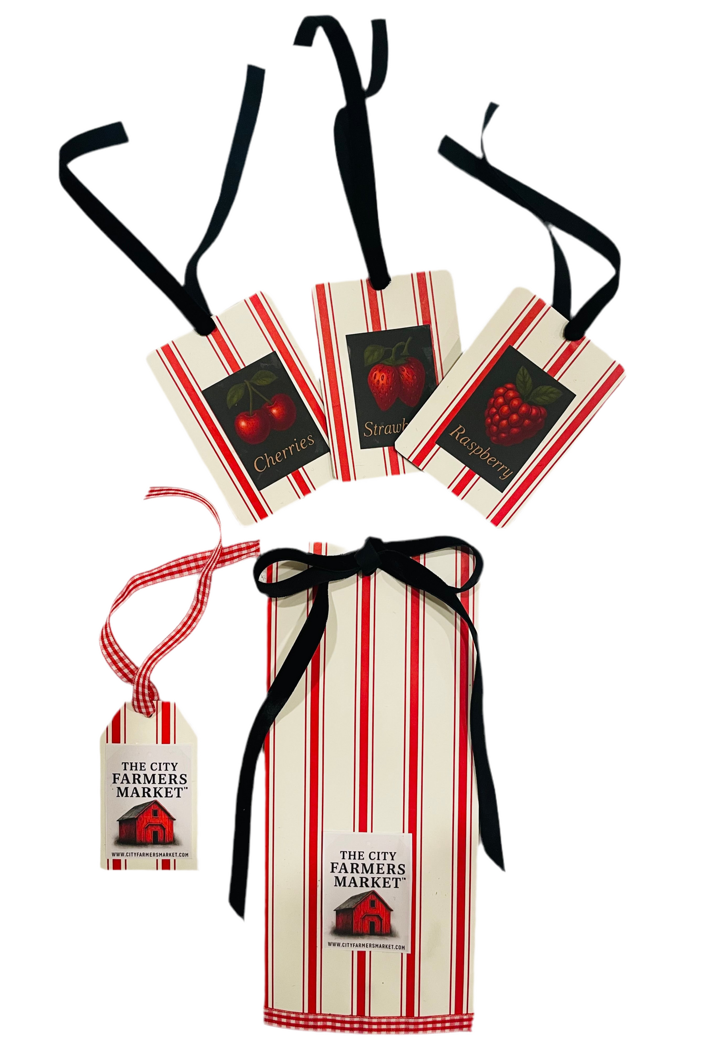 The City Farmers Market Vintage Berry Gift Tag- set of 6