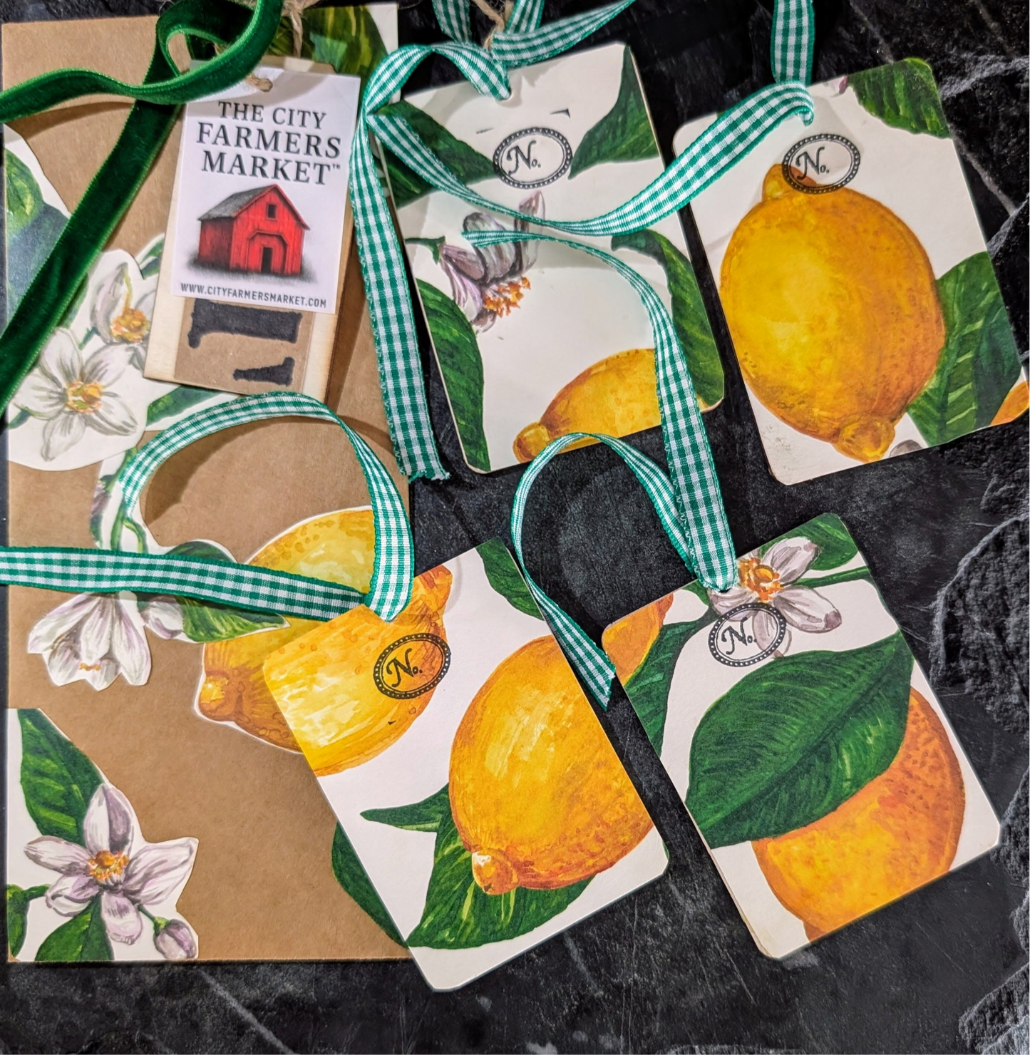 Vintage Lemon Gift Set-set of 4